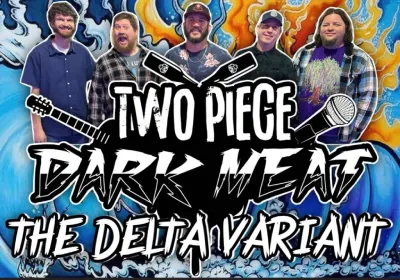 Two Piece Dark Meat - The Delta Variant, play live on a floating stage during Float Fest Slidell, August 2, 2025, on Lake Pontchartrain.